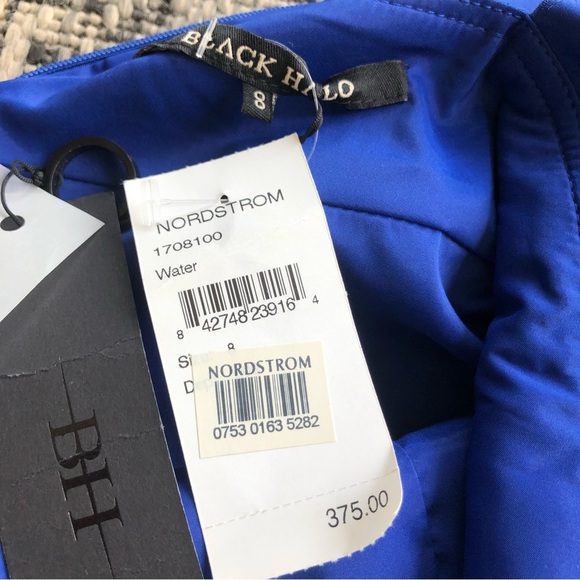 NWT Black Halo Vera Mini Cut Out Back Cocktail Dress Royal Blue Women’s Sz 8 - Picture 7 of 7